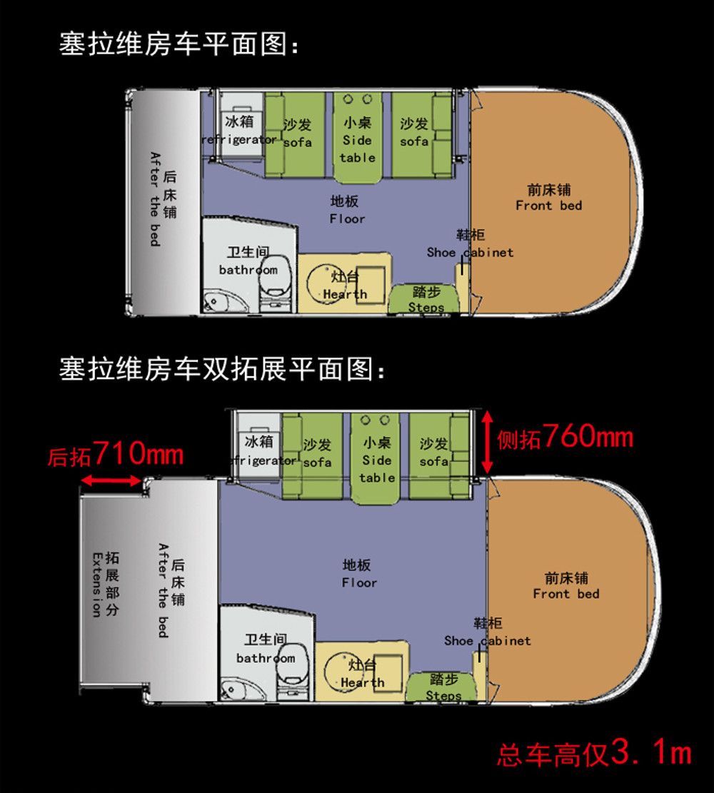 新赛拉维双拓展房车